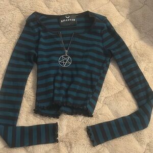 Killstar Chimera Long Sleeve Top (Green) XS